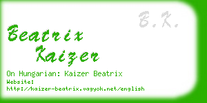 beatrix kaizer business card